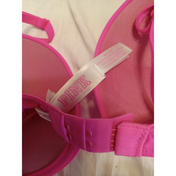 PINK Victoria’s Secret Women's Size 34C Pink Wear Everywhere Super Push Up Bra - Picture 2 of 5
